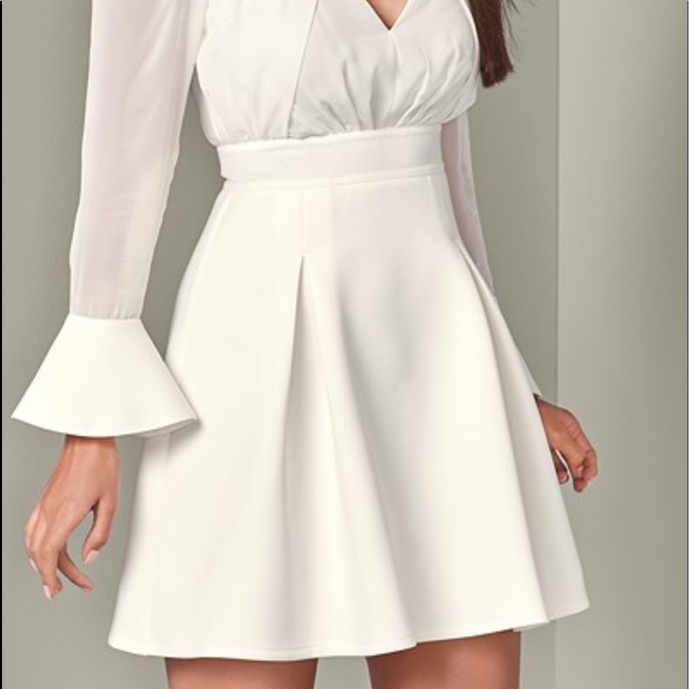 Cut out mix media dress skater Venus